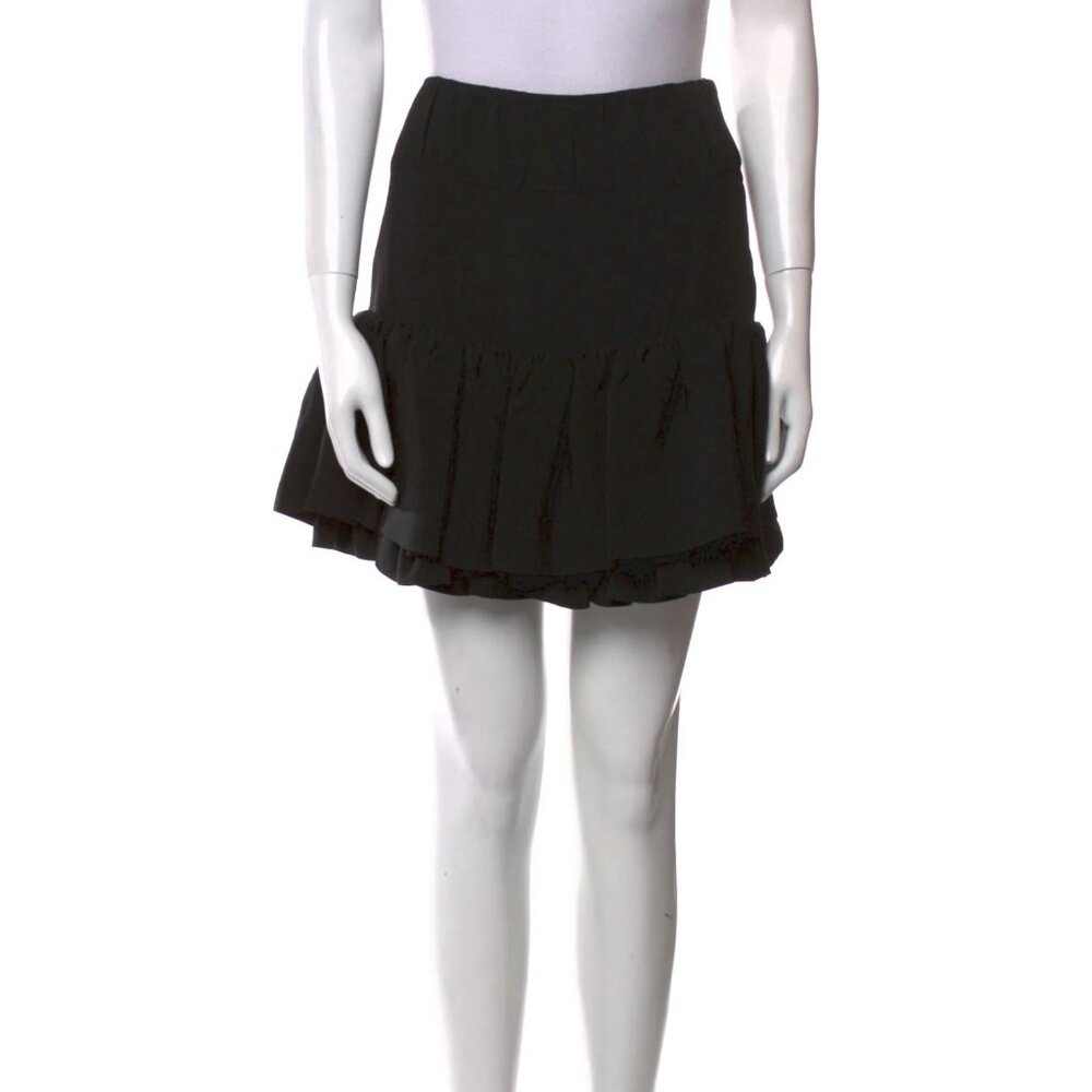 Paco Rabanne Ruffle Embellishment Mini Skirt Black Size: M | US8, FR40